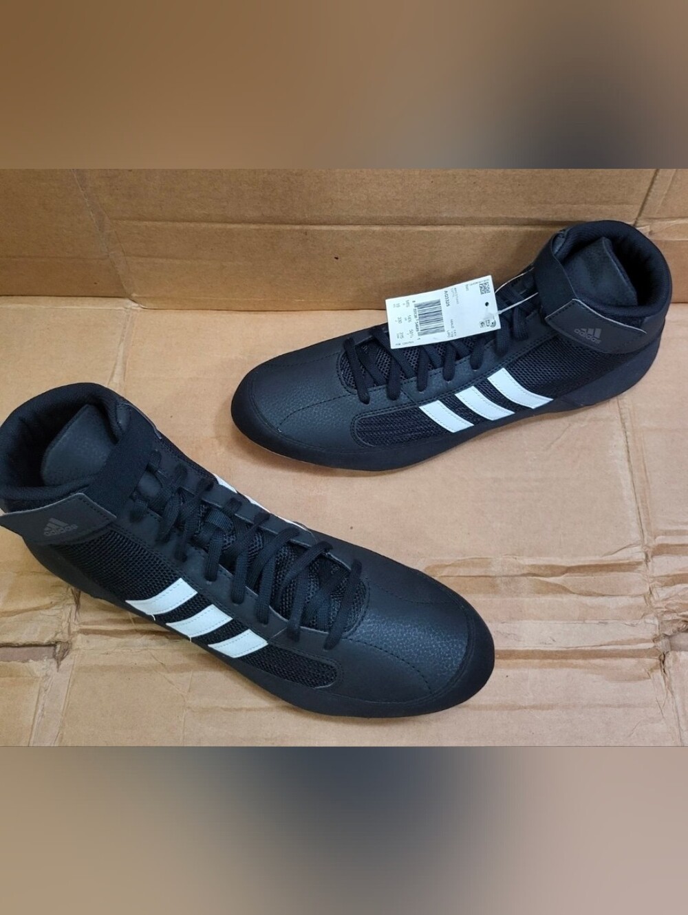 Adidas Lightweight Wrestling Shoes Black/White Men Size 15 NWT - Picture 2 of 11